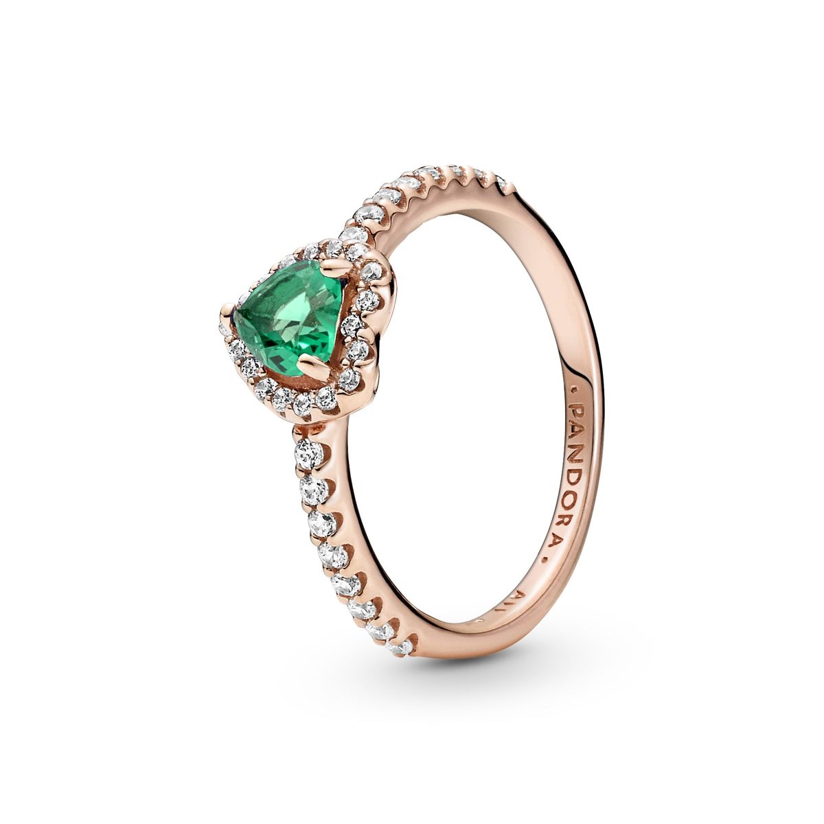 Pandora - Sparkl. Elevated Green Heart rosa fg