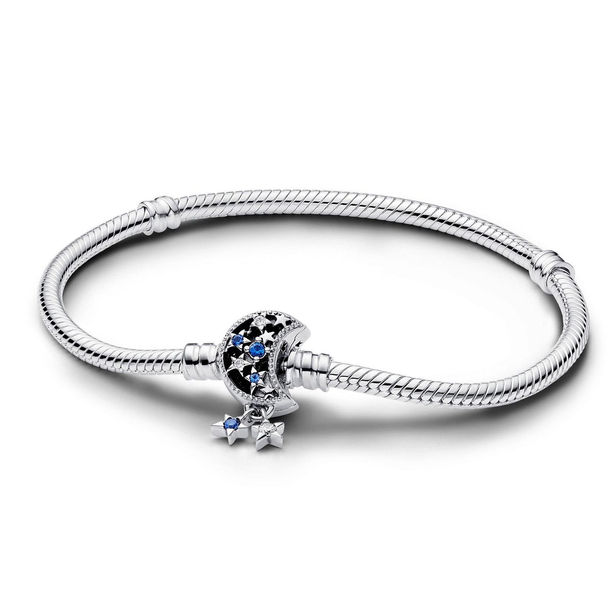 Pandora - Sparkling Blue Moon armbånd Sølv