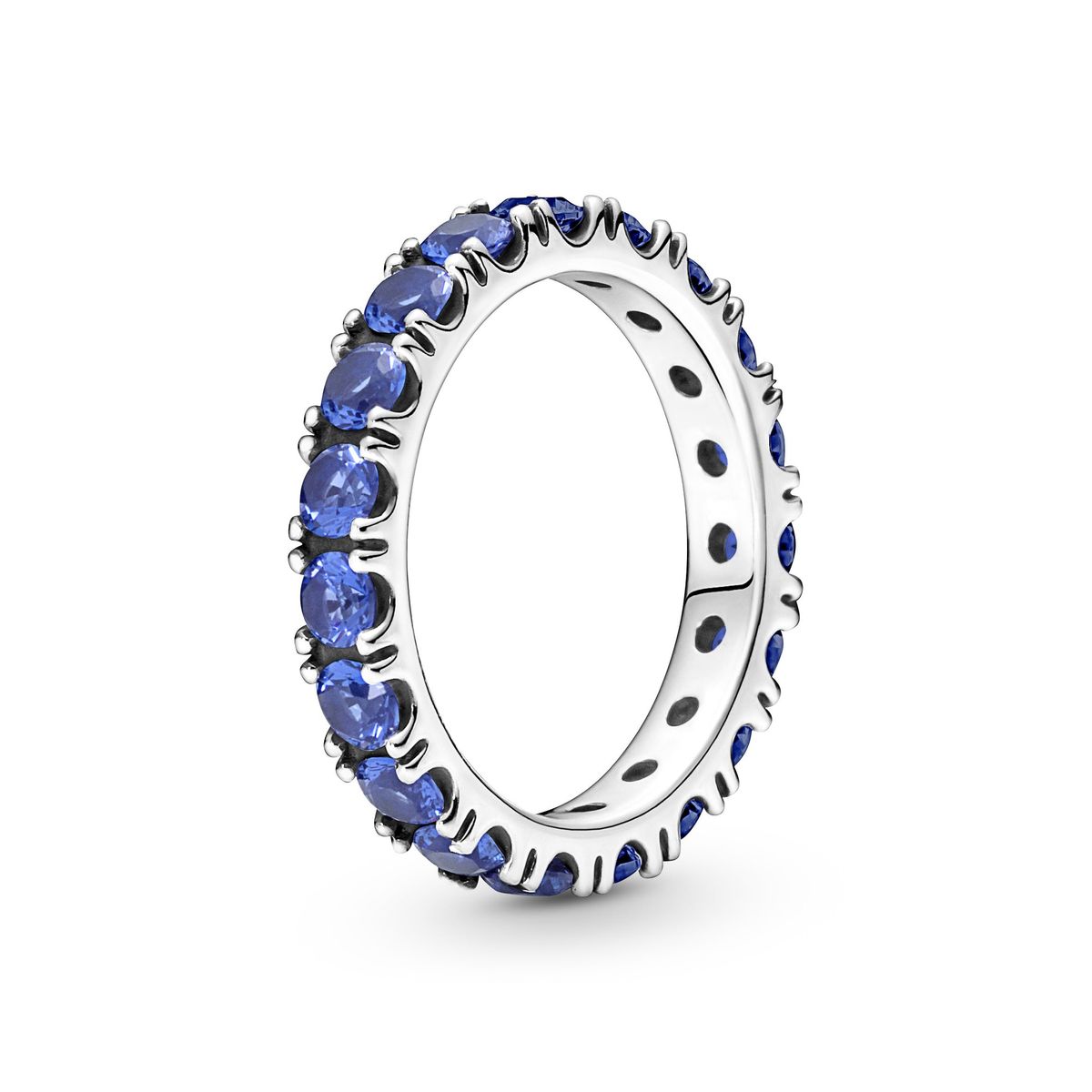 Pandora - Sparkling Blue Row Eternity ring sølv