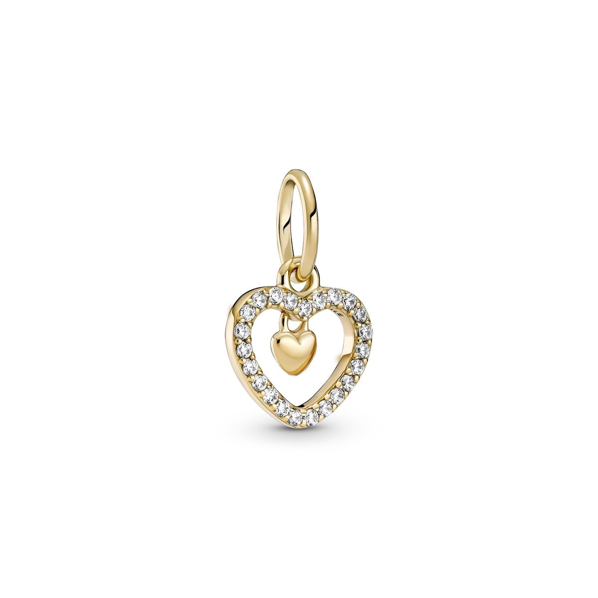 Pandora - Sparkling Double Heart charm 759142C01