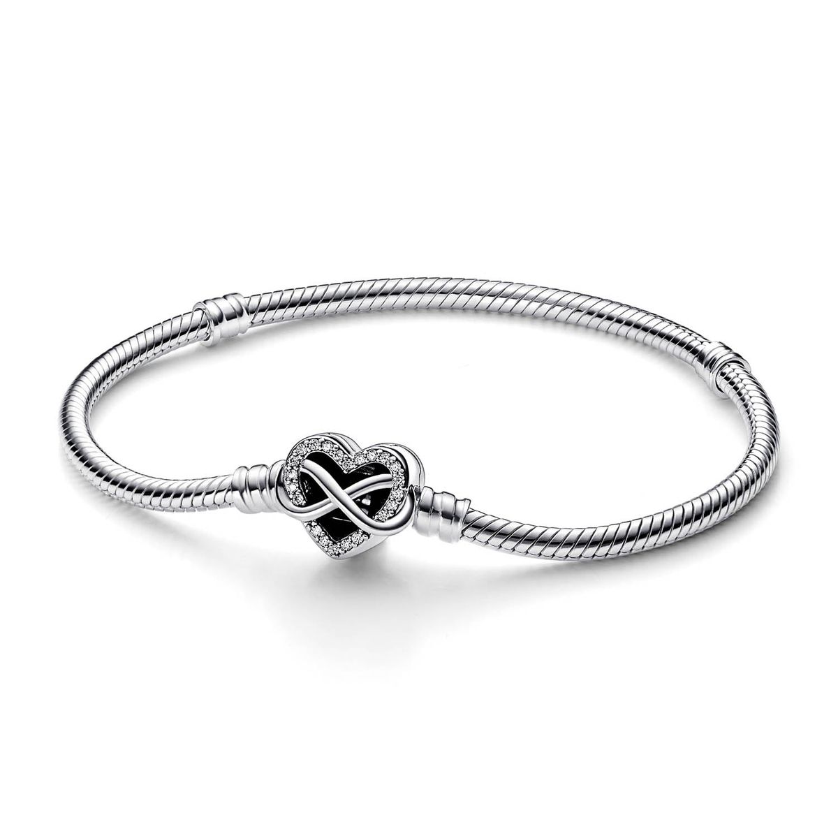 Pandora - Sparkling Infinity Heart armbånd Sølv sterlingsølv