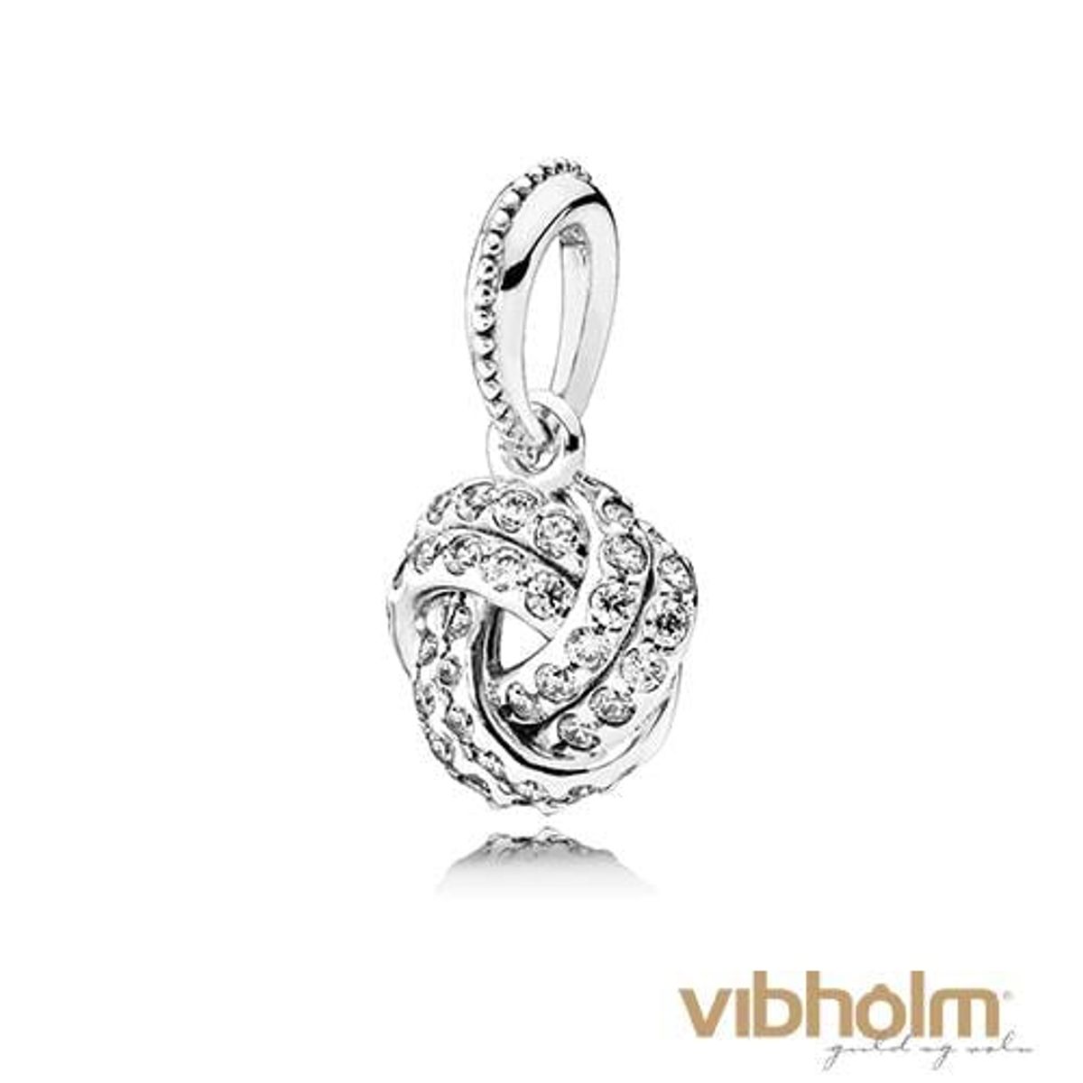 Pandora - Sparkling Love Knot Vedhæng sterlingsølv 390385CZ