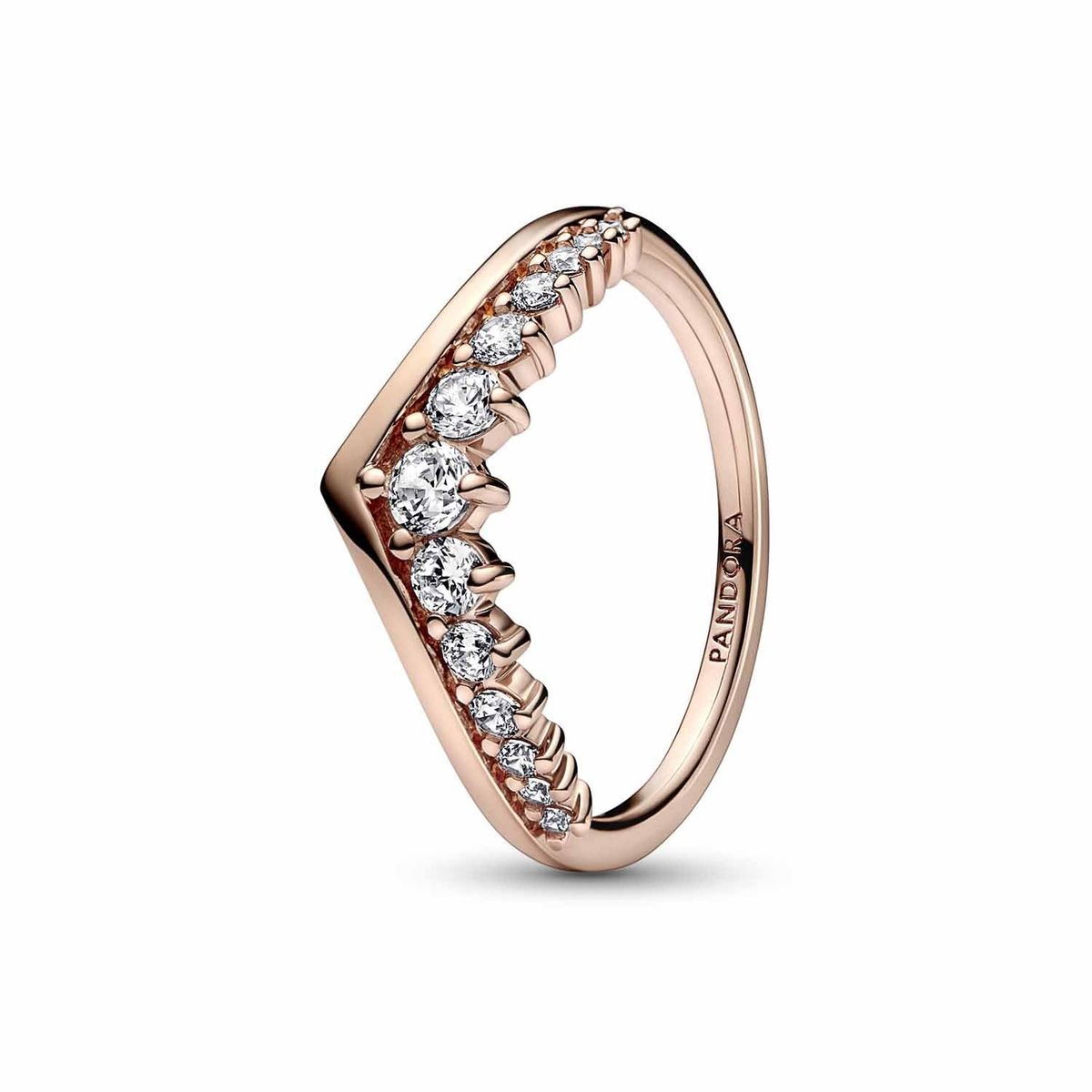 Pandora - Timeless Wish Svævende Pavé ring rosa forgyldt sølv