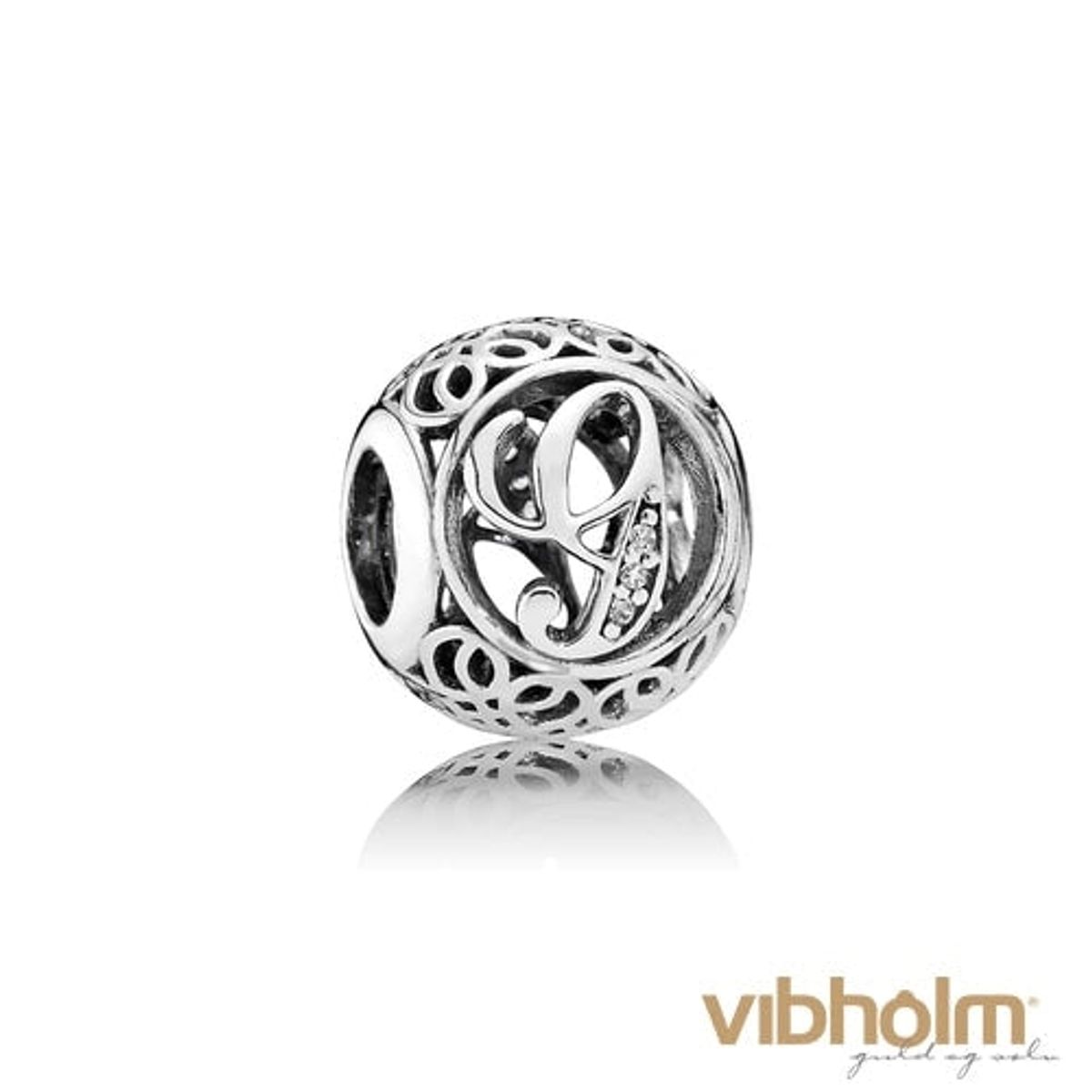 Pandora - Vintage G Charm sterlingsølv 791851CZ