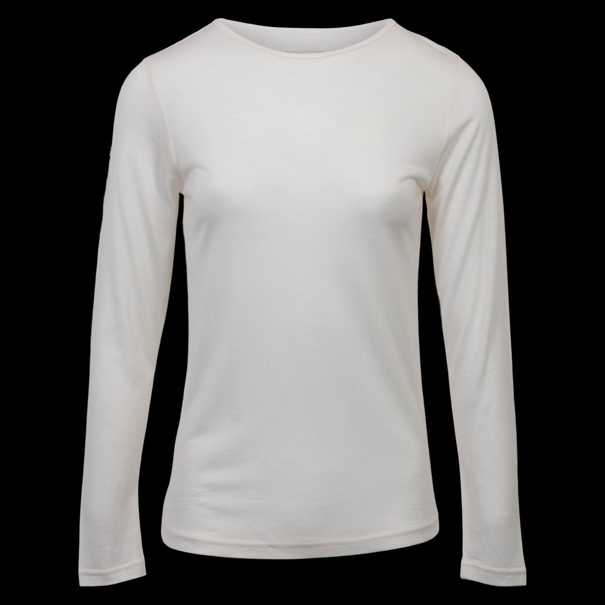 Panos Emporio Dame Langærmet t-shirt i merinouldmix - OFFWHITE - S