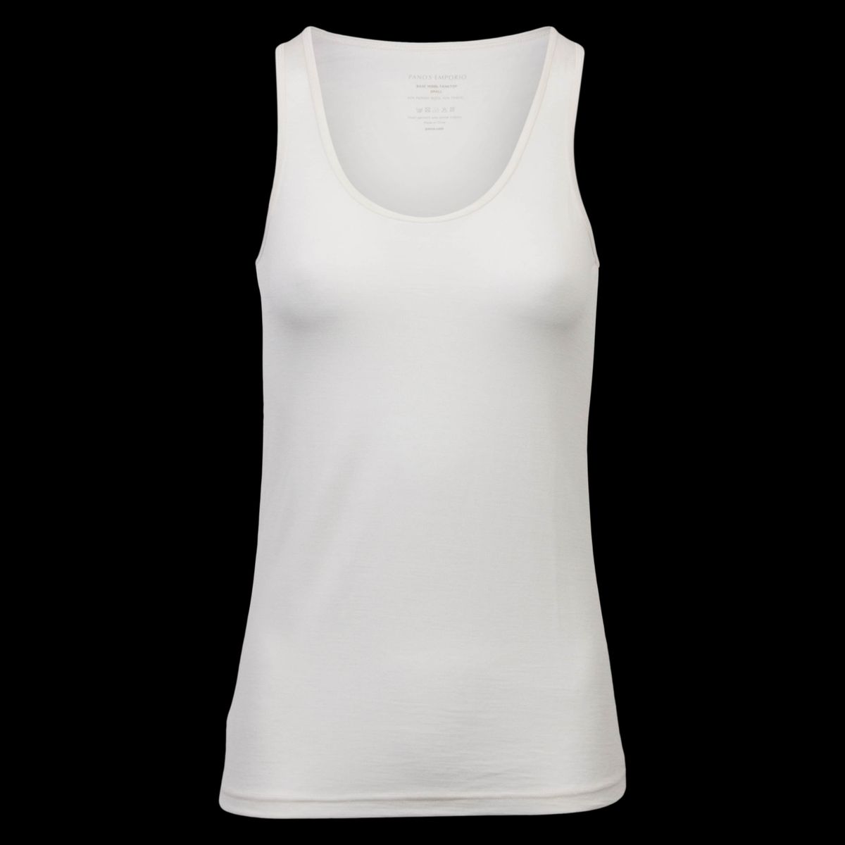 Panos Emporio Dame Tanktop i merinouldmix - OFFWHITE - L