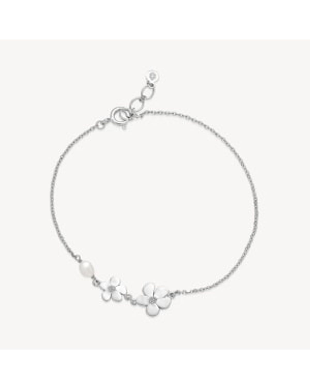 Pansy Bracelet Sterling Sølv Armbånd fra Izabel Camille med Ferskvandsperle