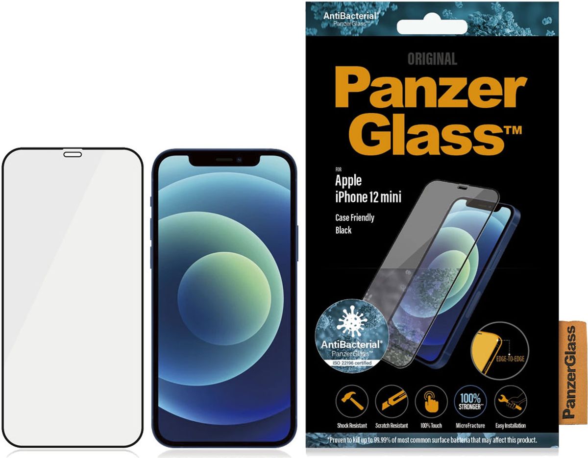 Panzerglass Apple iPhone 12 mini Case Friendly beskyttelselsglas