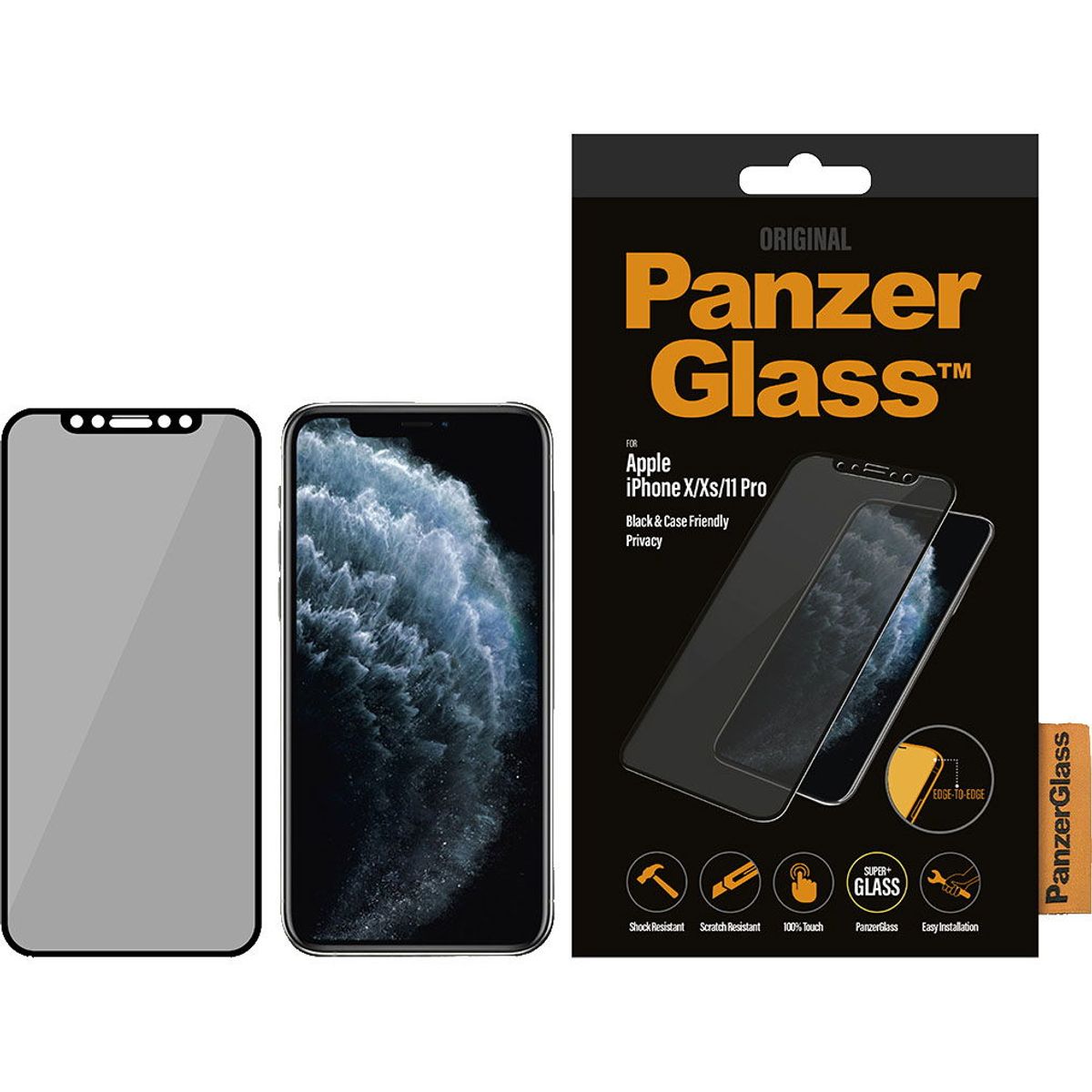 PanzerGlass CaseFriendly beskyttelsesglas iPhone X/XS/11 Pro