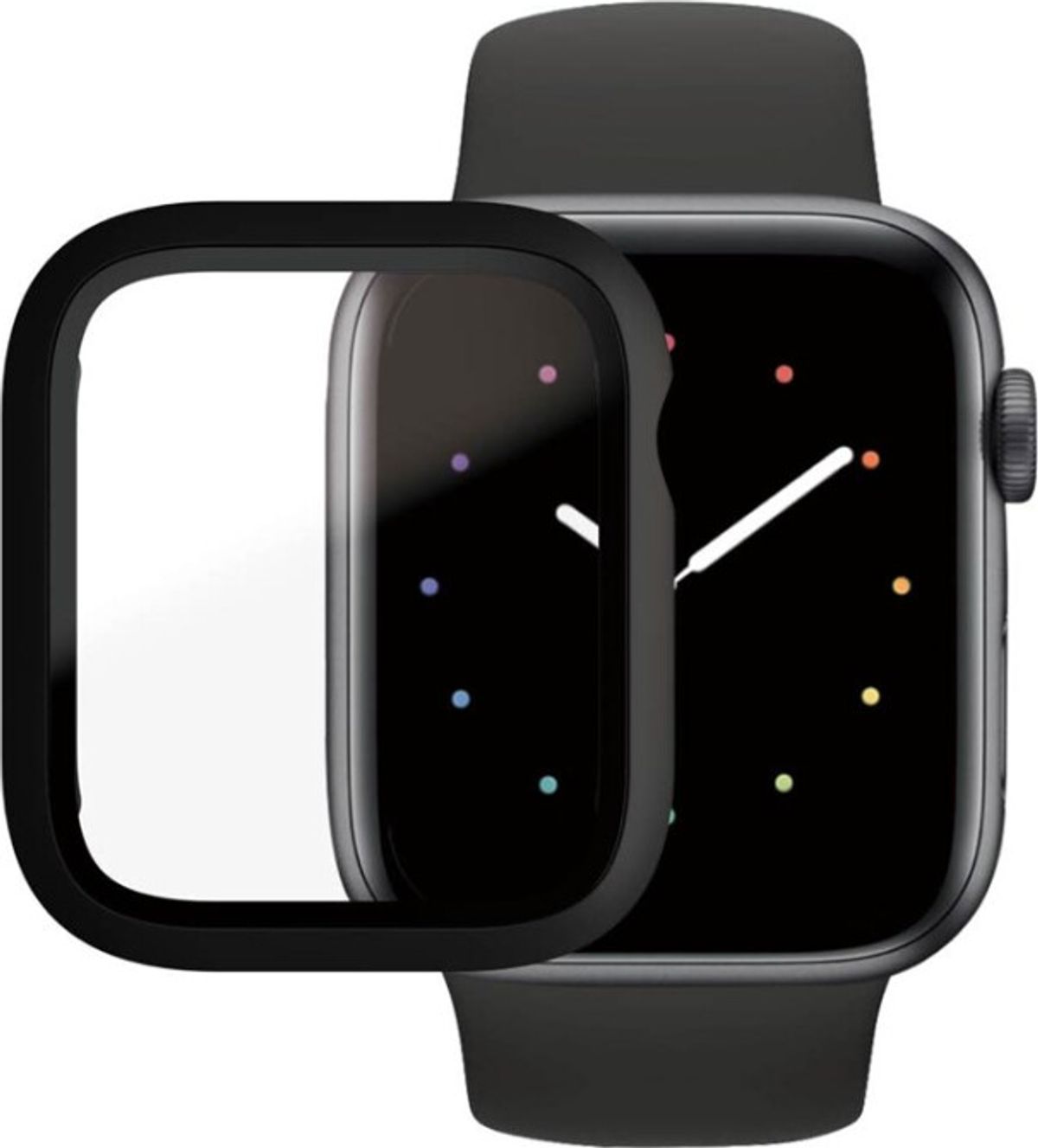 Panzerglass - Skærmbeskyttelse Full Til Apple Watch 4 5 6 Se - Sort