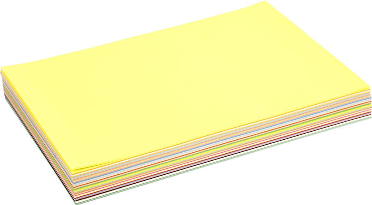 Paper Concept - Farvet Papir - A4 - 210x297 Mm - 80 G - Flere Farver - 280 Ark