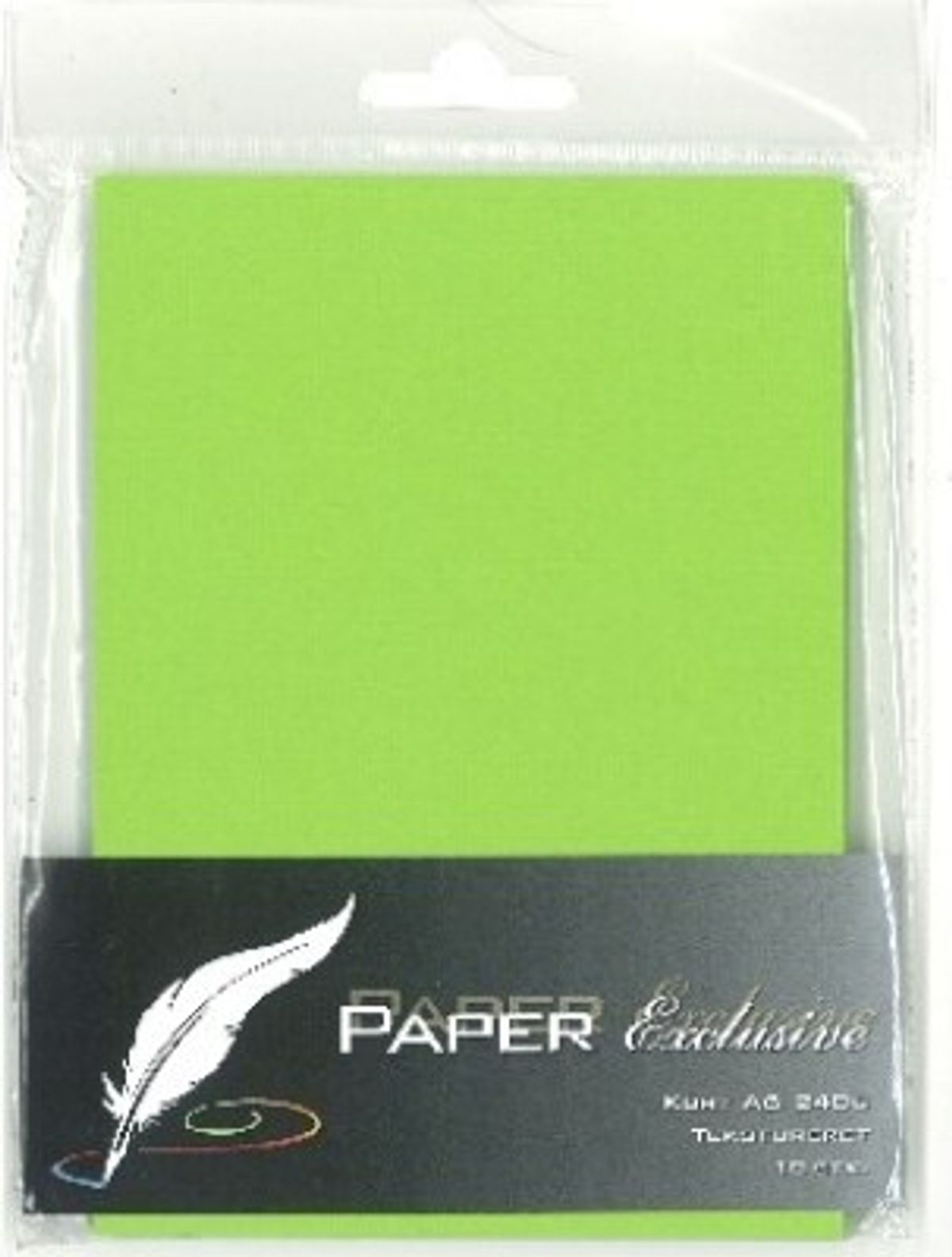 Paper Exclusive - Kort - A6 - 240g - Lime Tekstureret - 10 Stk.