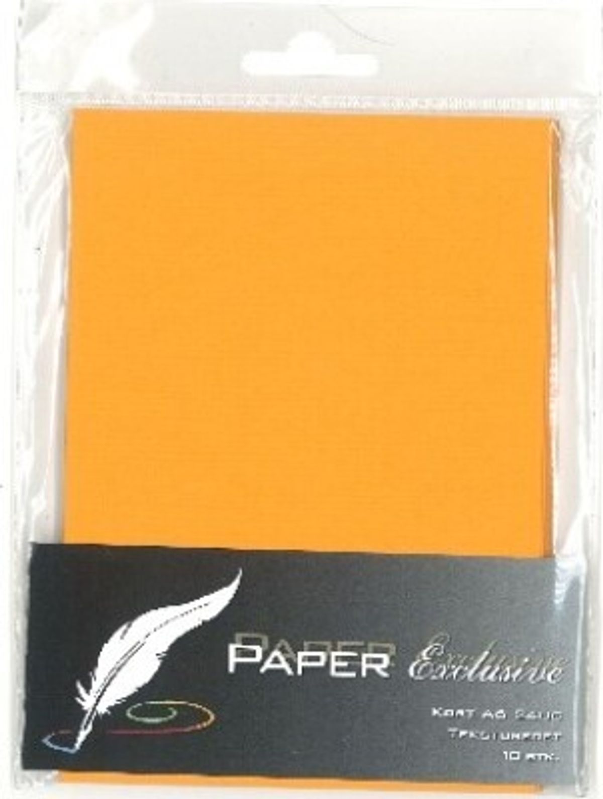 Paper Exclusive - Kort - A6 - 240g - Orange Tekstureret - 10 Stk.