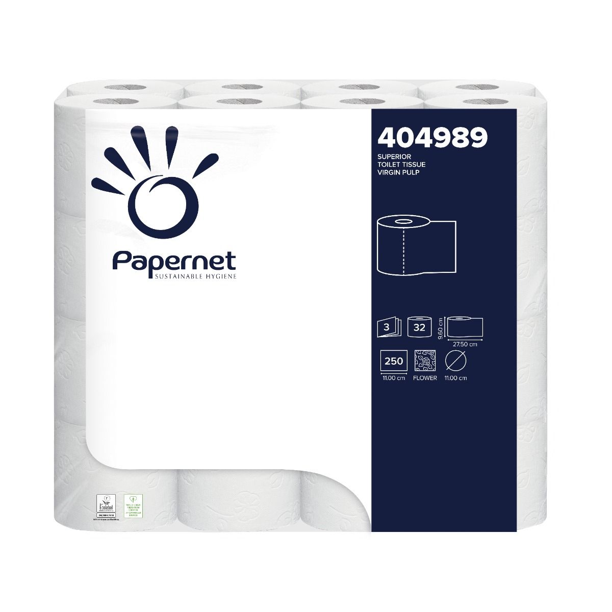 Papernet toiletpapir, 3-lags, 27,5 m, 32 ruller