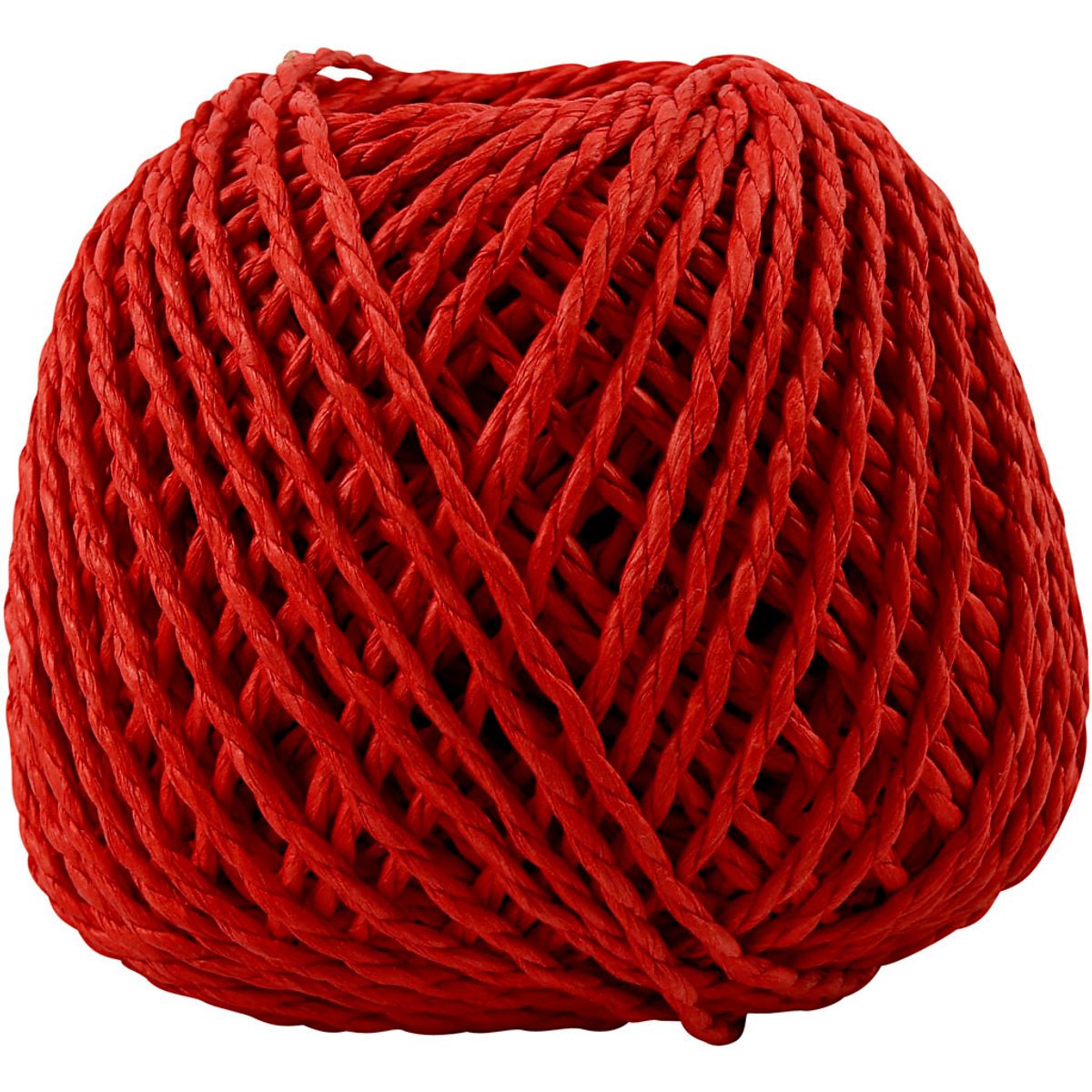 Paperyarn, 2,5-3 mm, rød, 150 g