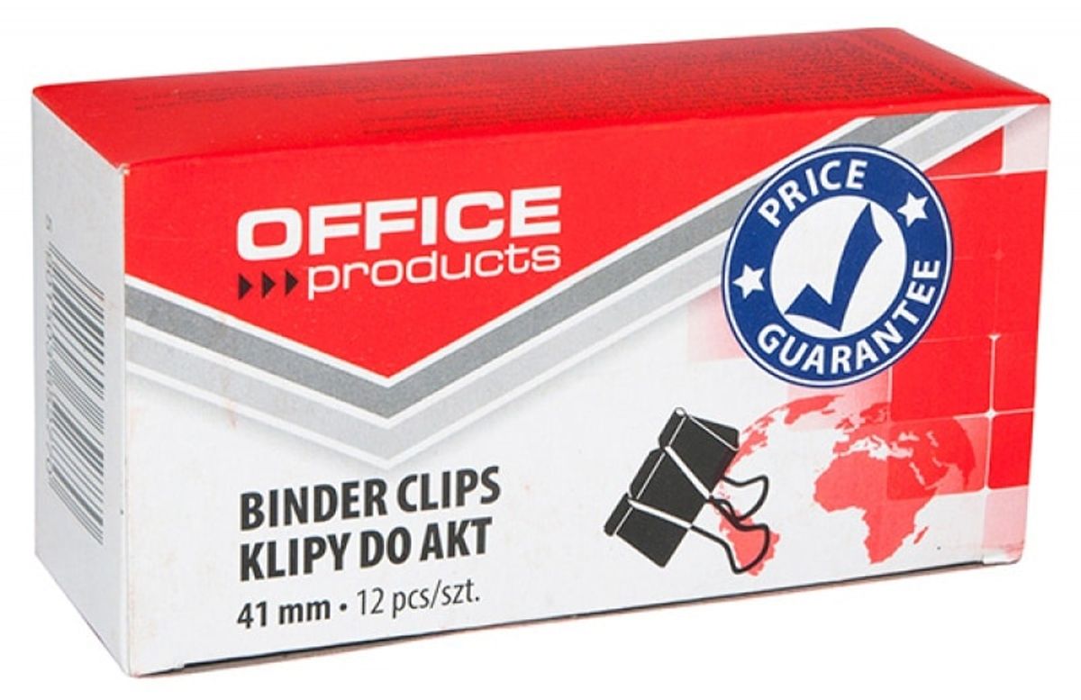 Papirclips Office Products 41mm Sort Metal.