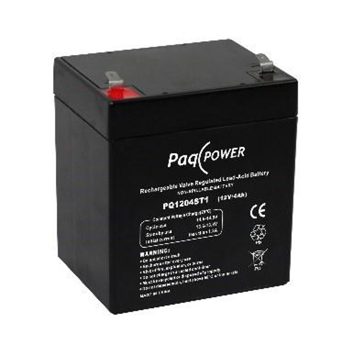 Paqpower Blybatteri 12V/4,5Ah T1