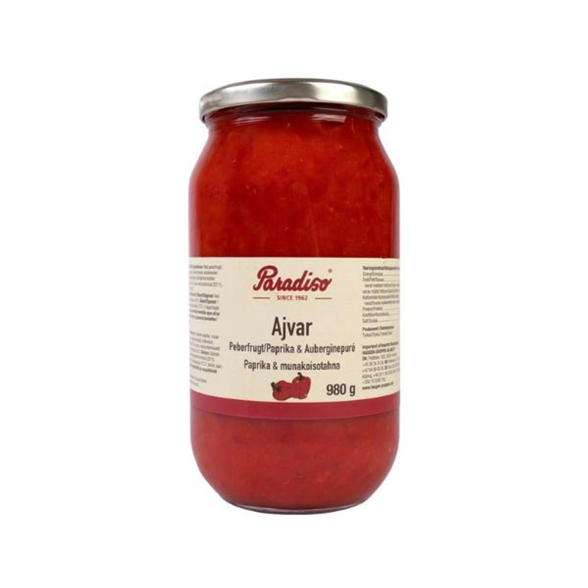 Paradiso Ajvar Peberfrugtpasta 960 G