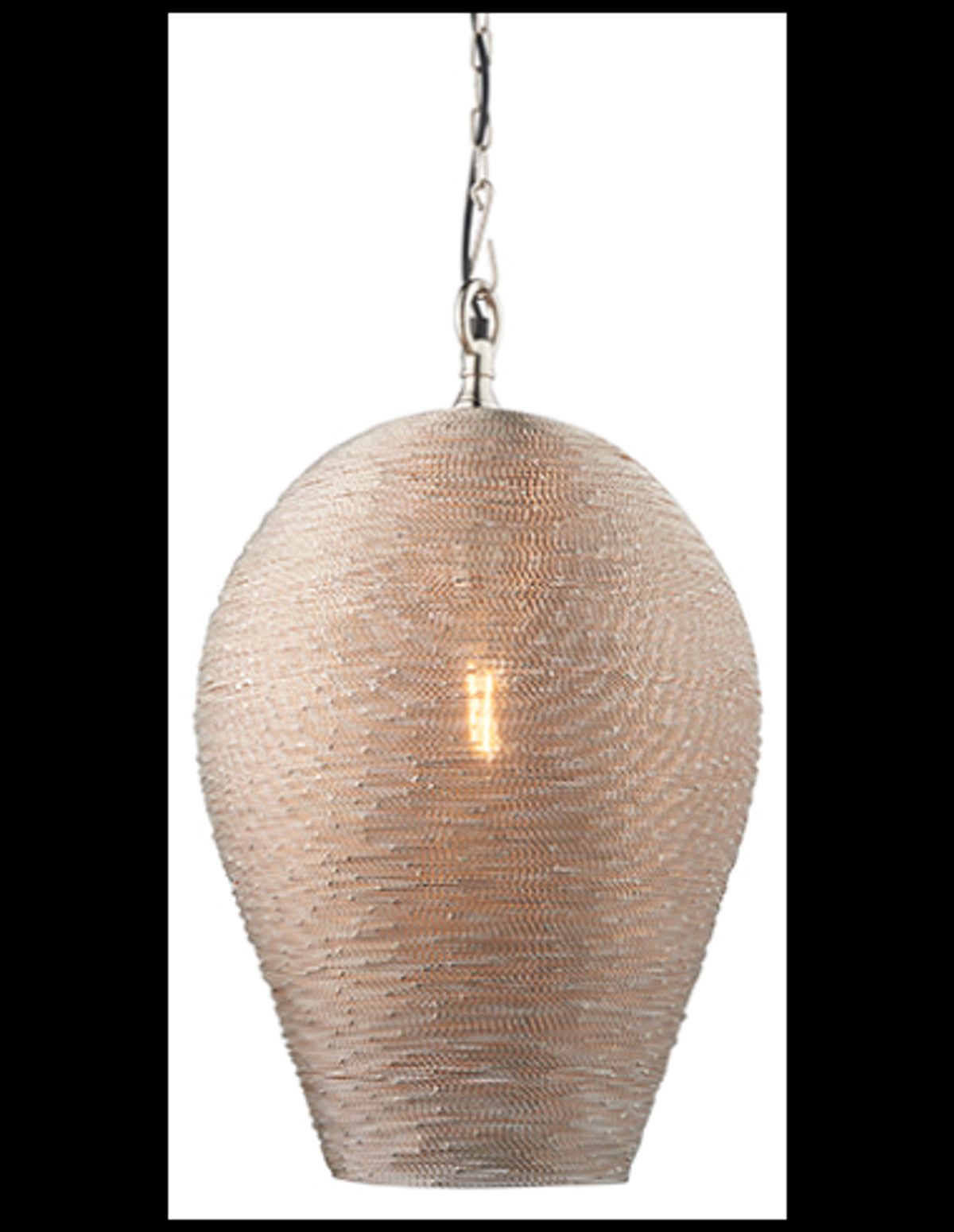 Paresh Loftlampe i metal mesh Ø37 cm 1 x E27 - Nikkel