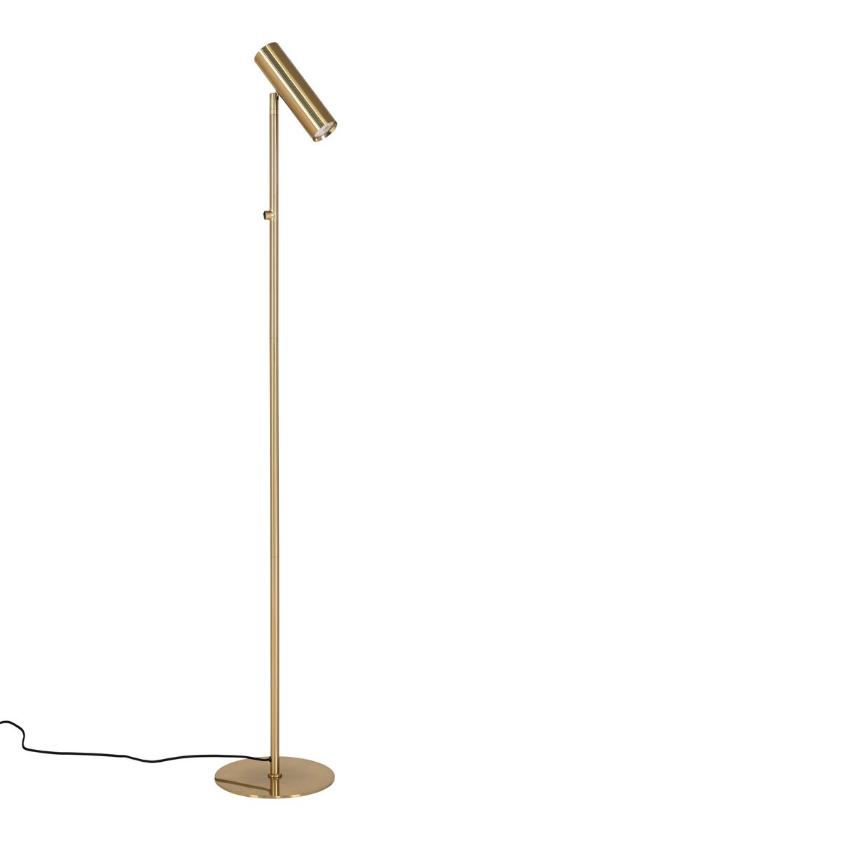 Paris Gulvlampe - Lampe, Messing, Stofledning På 210 Cm