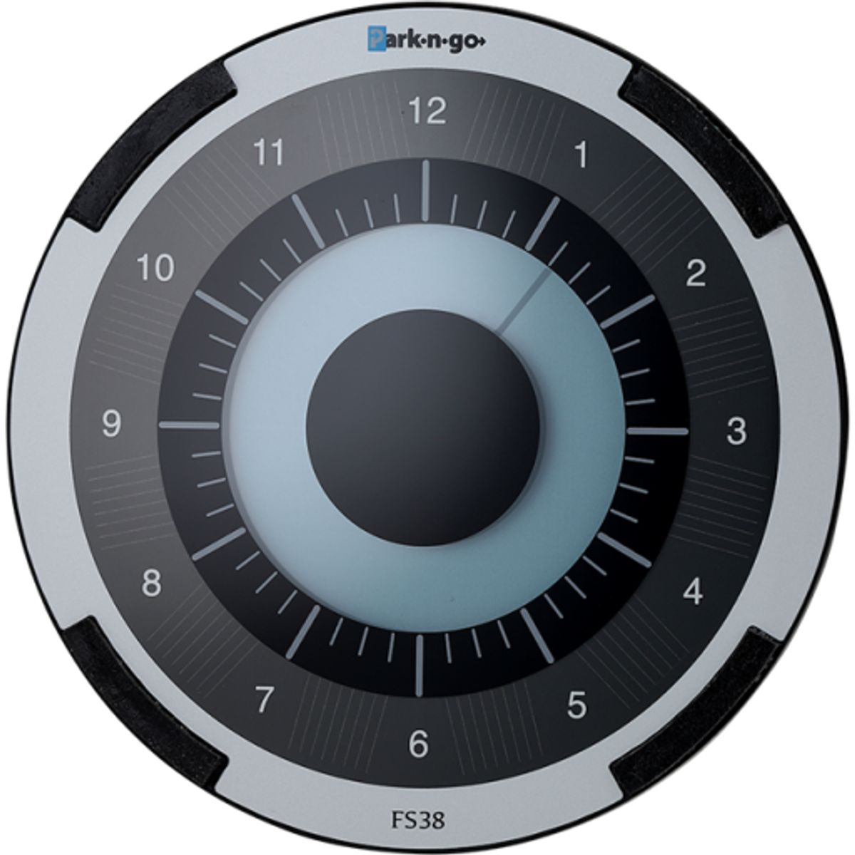 Park-N-Go Eco FS38 parkeringsskive, elektronisk, med solceller, sølv
