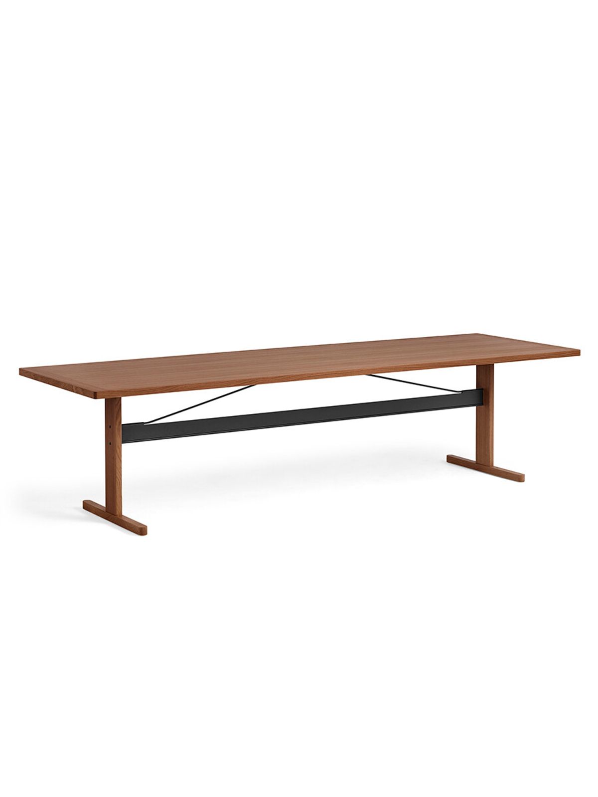 Passerelle Table, L300 cm fra Hay (Burgundy red laminate, Burgundy Red water-based lacquered oak, Burgundy red)