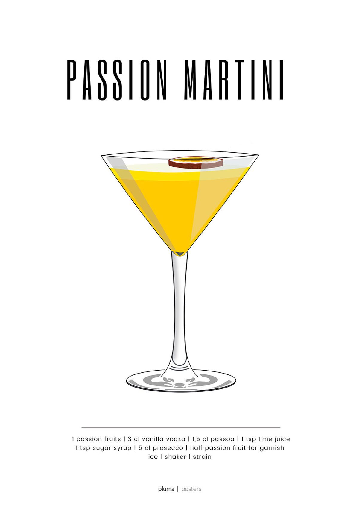 Passion Martini af Pluma Posters