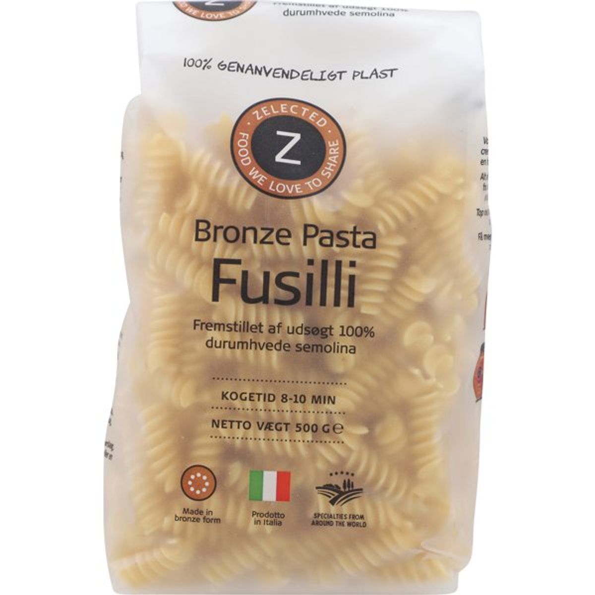 Pasta Fusili 500g Zelected