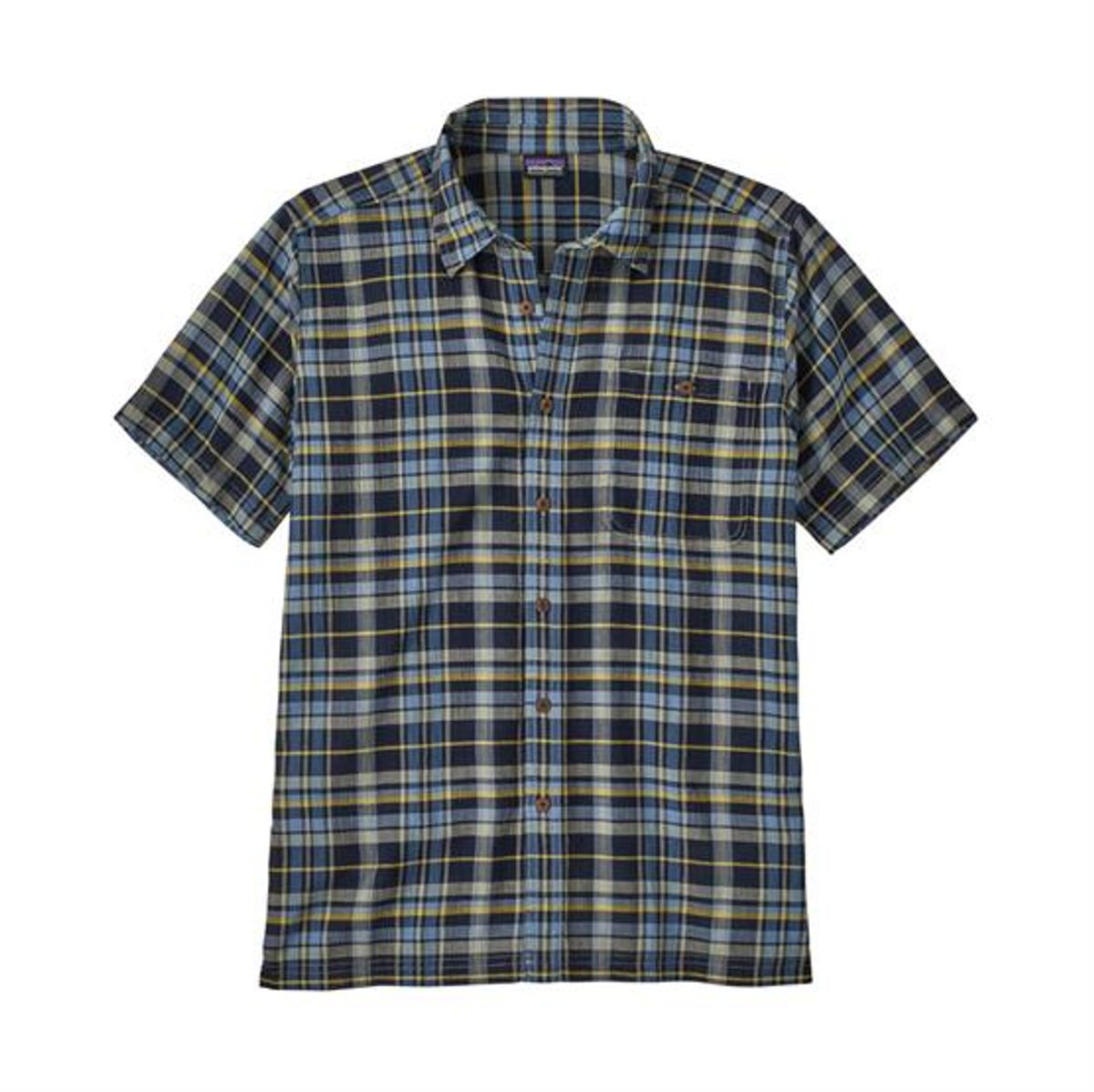 Patagonia Mens A/C Shirt, Paint Plaid / Tidepool Blue