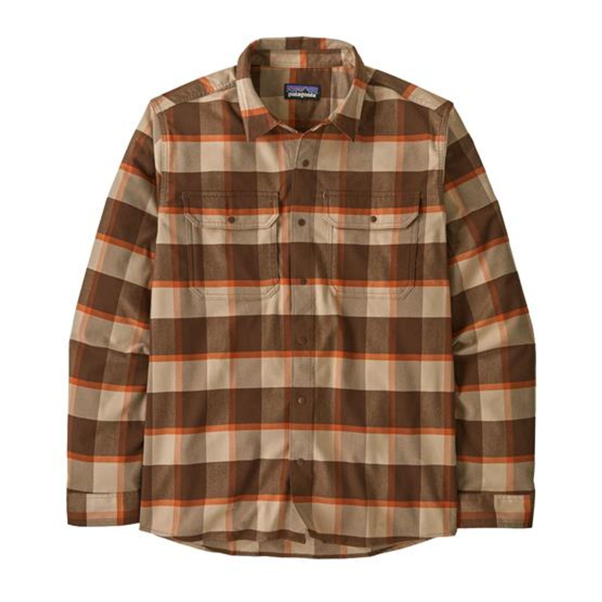 Patagonia Mens Canyonite Flannel Shirt, Cliff / Molasses Brown