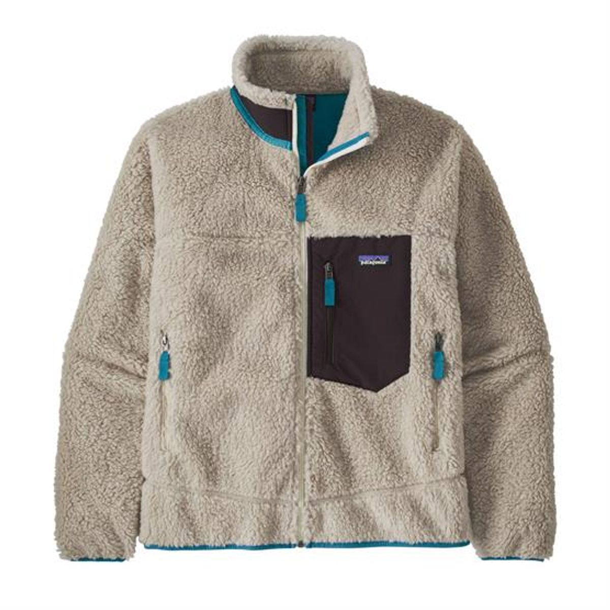 Patagonia Mens Classic Retro-X Jacket, Natural / Obsidian