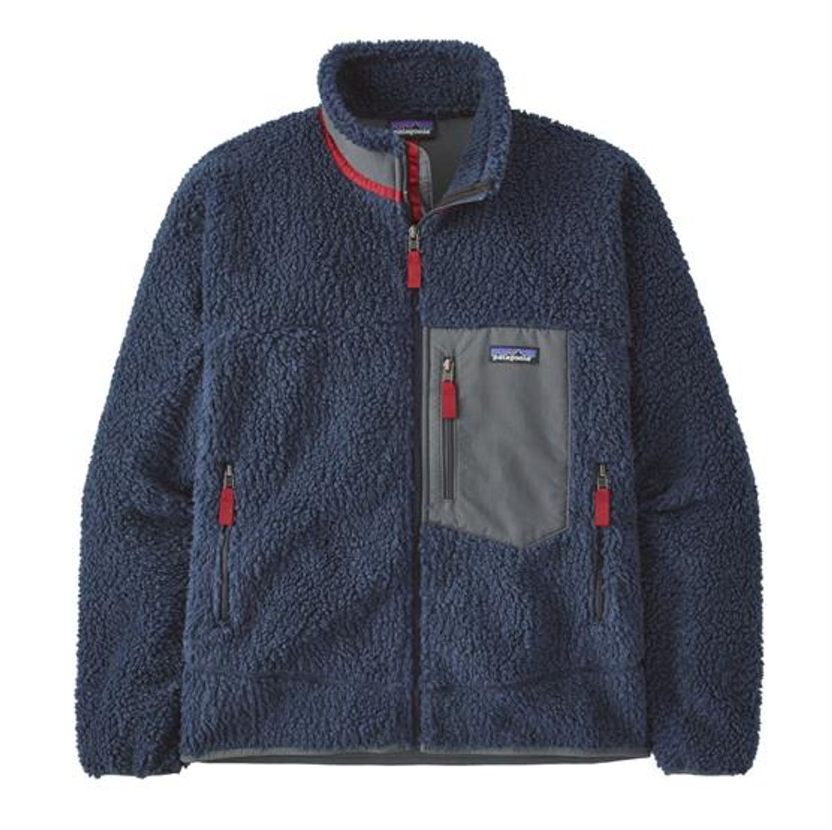 Patagonia Mens Classic Retro-X Jacket, New Navy / Wax Red