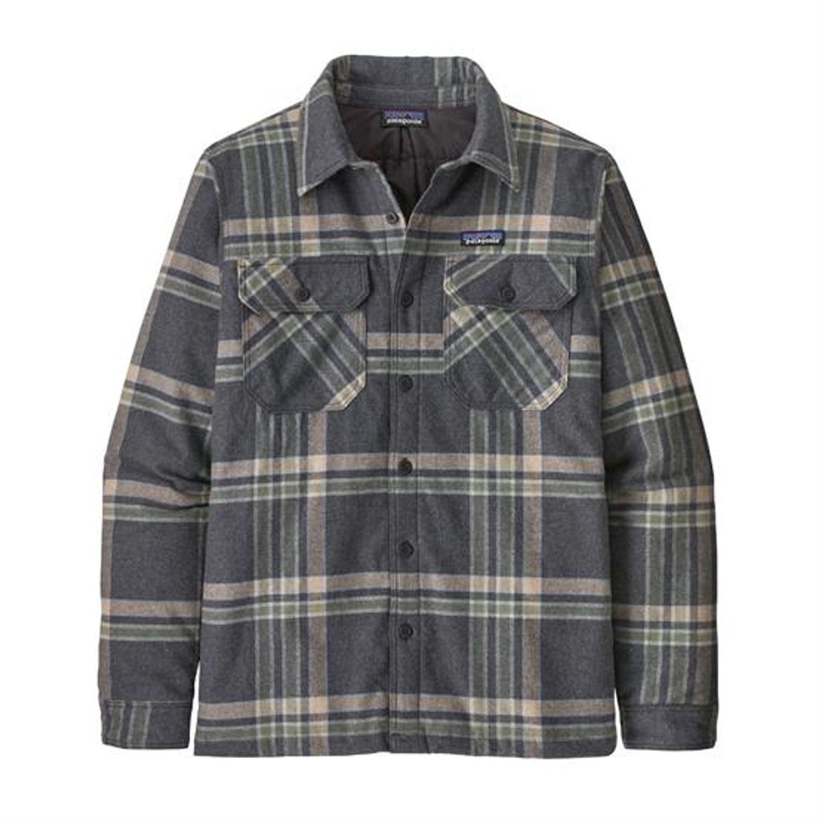 Patagonia Mens Ins. Cotton MW Fjord Flannel Shirt, Growlers / Ink