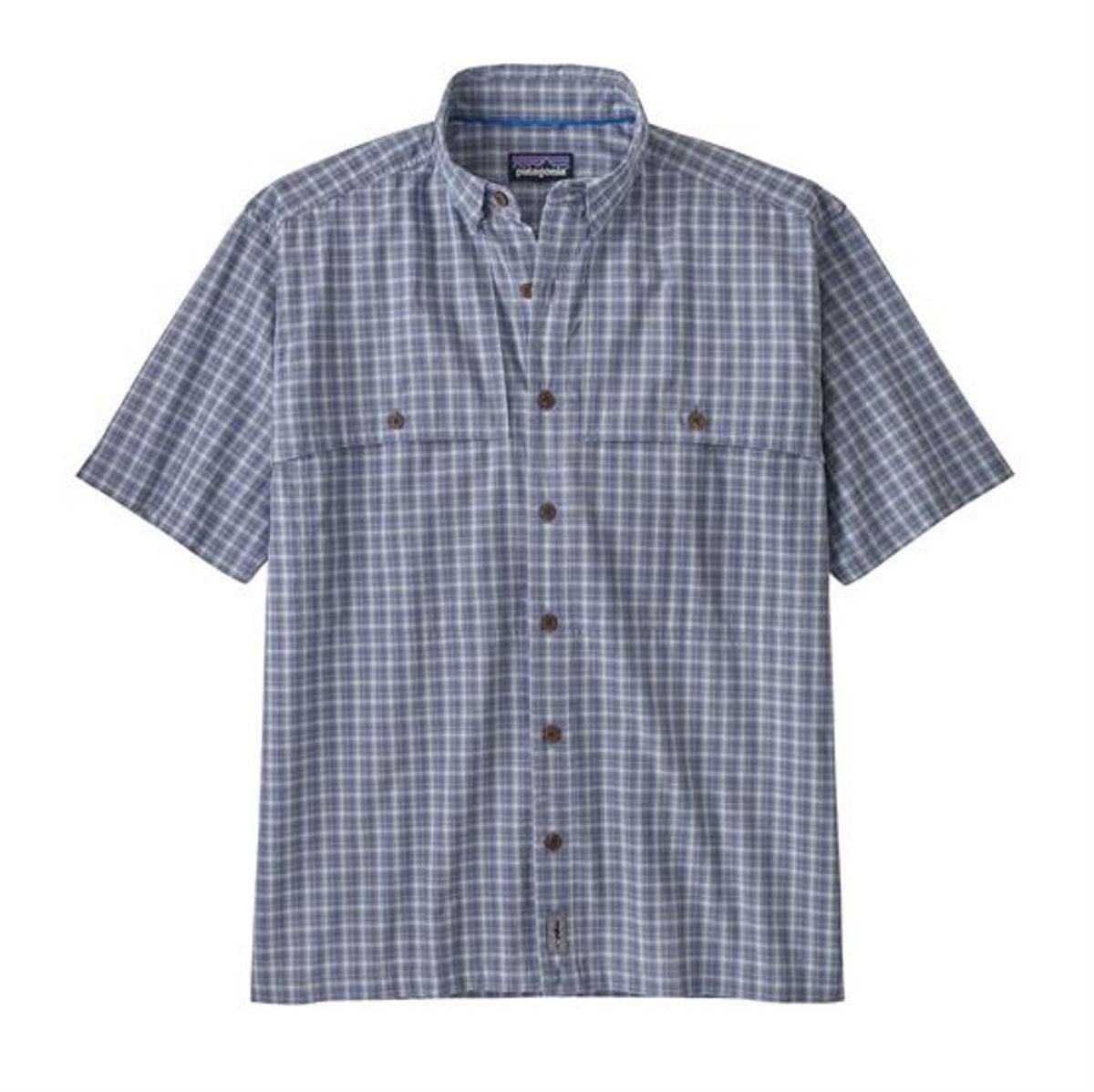 Patagonia Mens Island Hopper Shirt, Threadfin / Current Blue