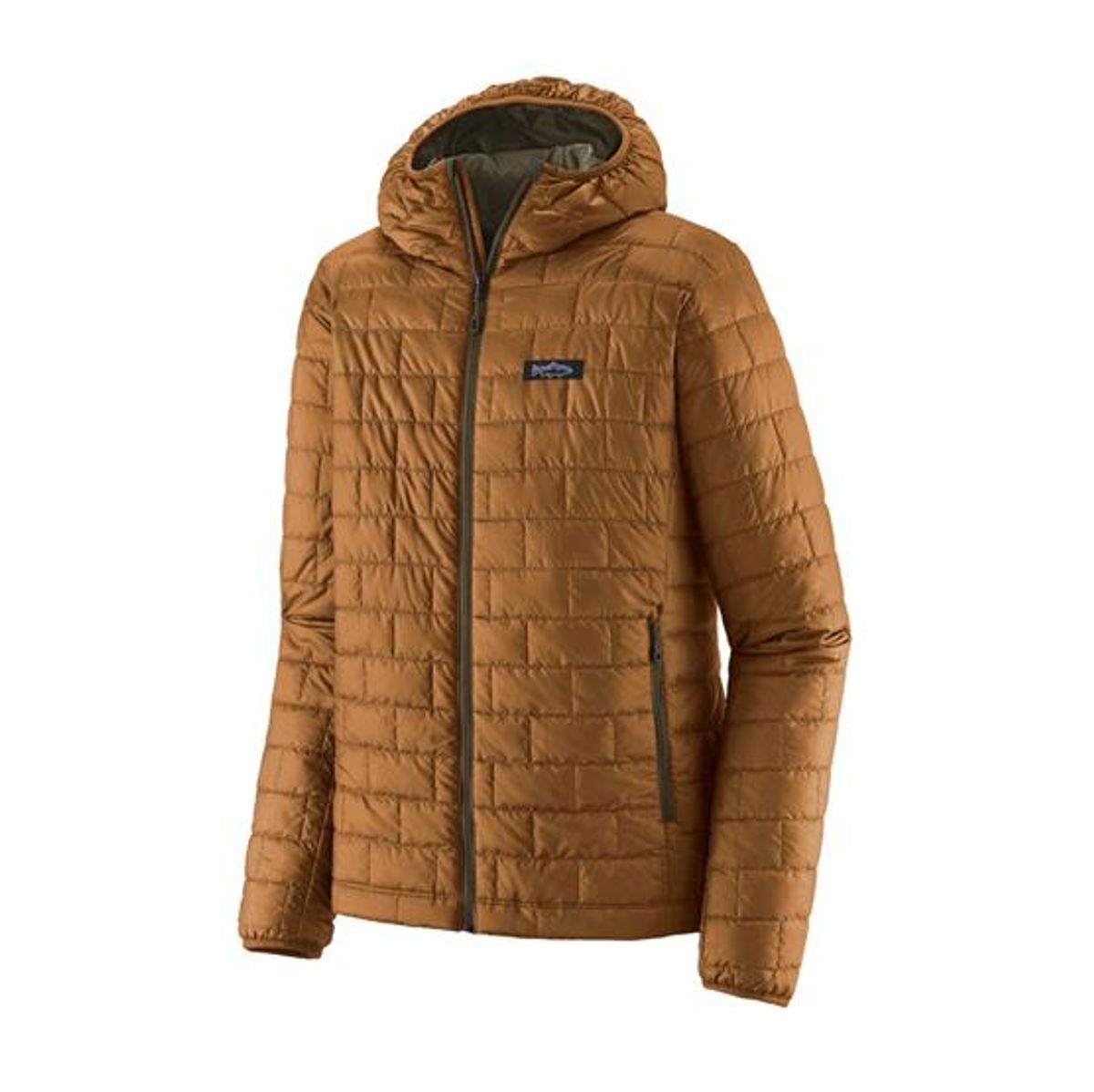 Patagonia Mens Nano Puff Fitz Roy Trout Hoody, Shelter Brown