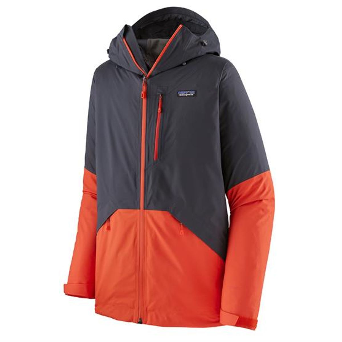 Patagonia Mens Snowshot Jacket, Smolder Blue / Metric Orange