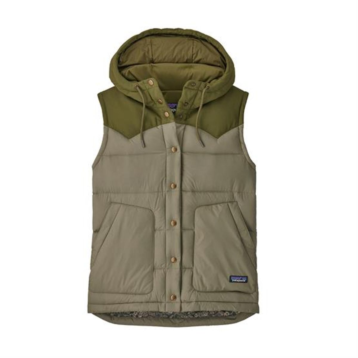 Patagonia Womens Bivy Hooded Vest, Garden Green