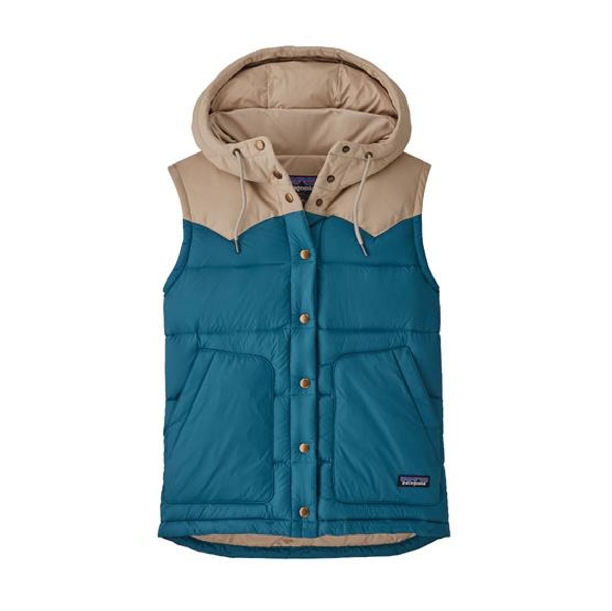 Patagonia Womens Bivy Hooded Vest, Wavy Blue