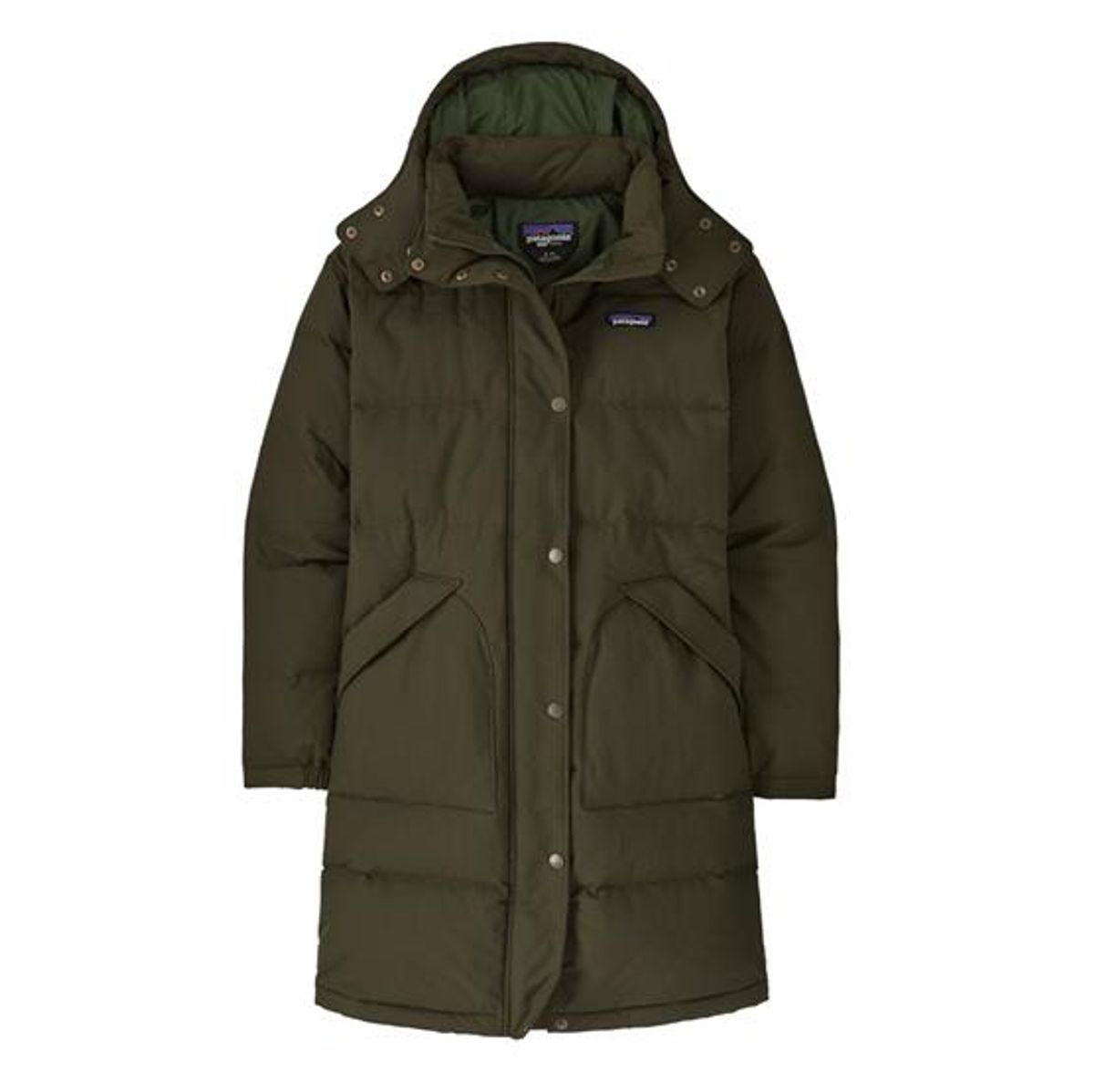 Patagonia Womens Downdrift Parka, Pine Needle Green