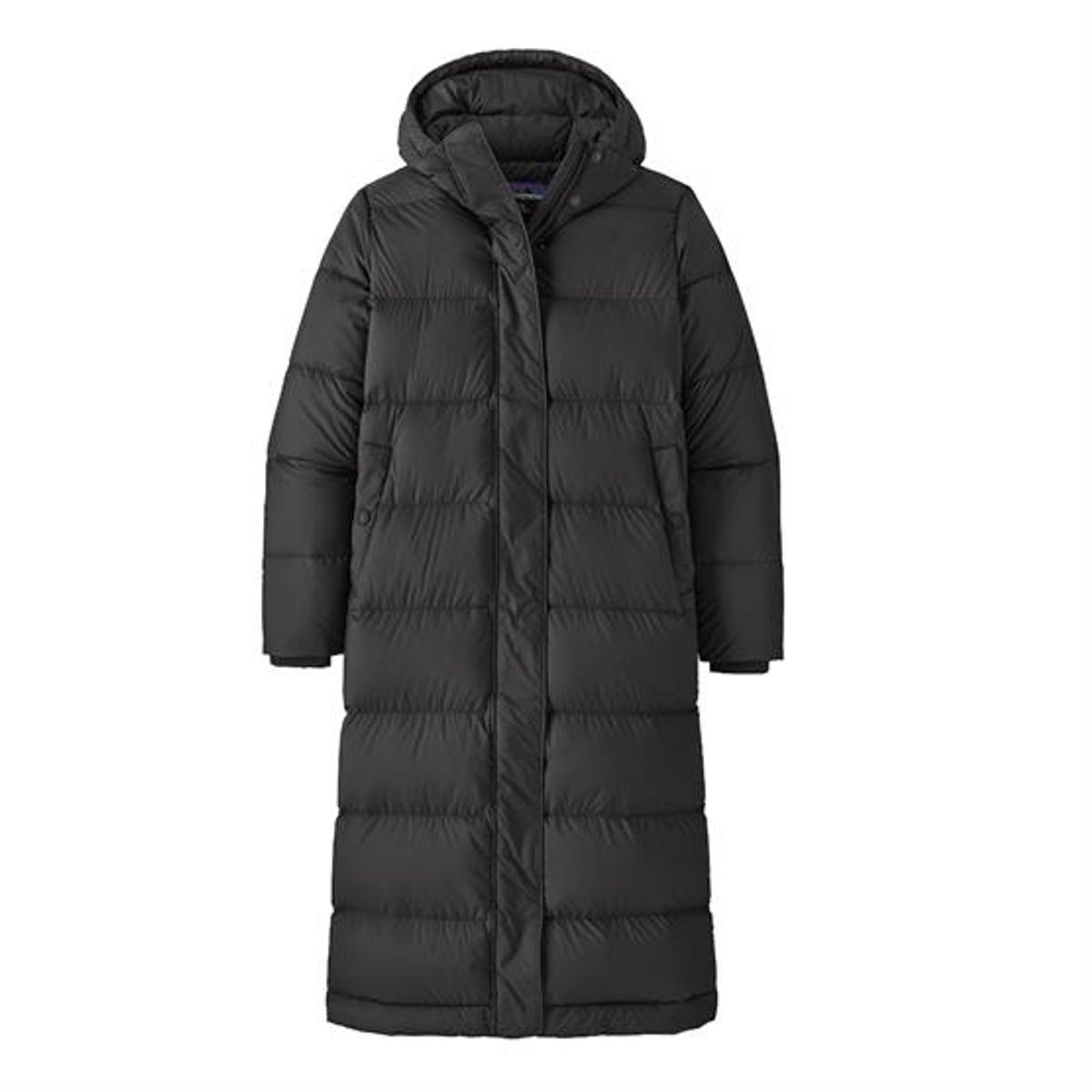 Patagonia Womens Silent Down Long Parka, Black