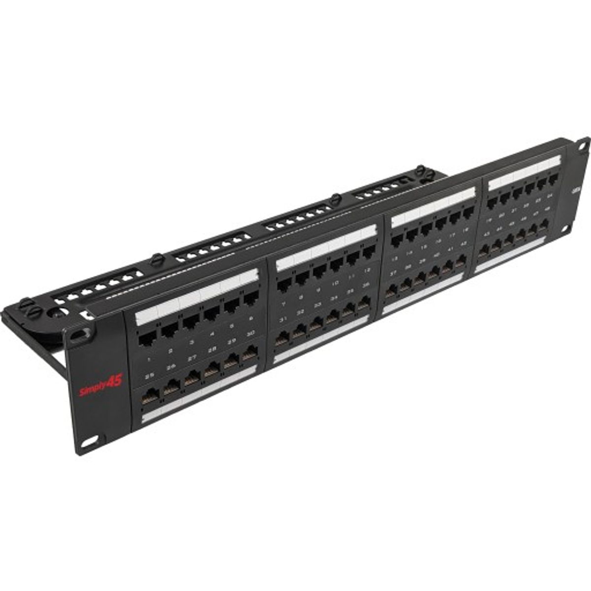 PATCHPANEL 48 PORT CAT6 LOADED