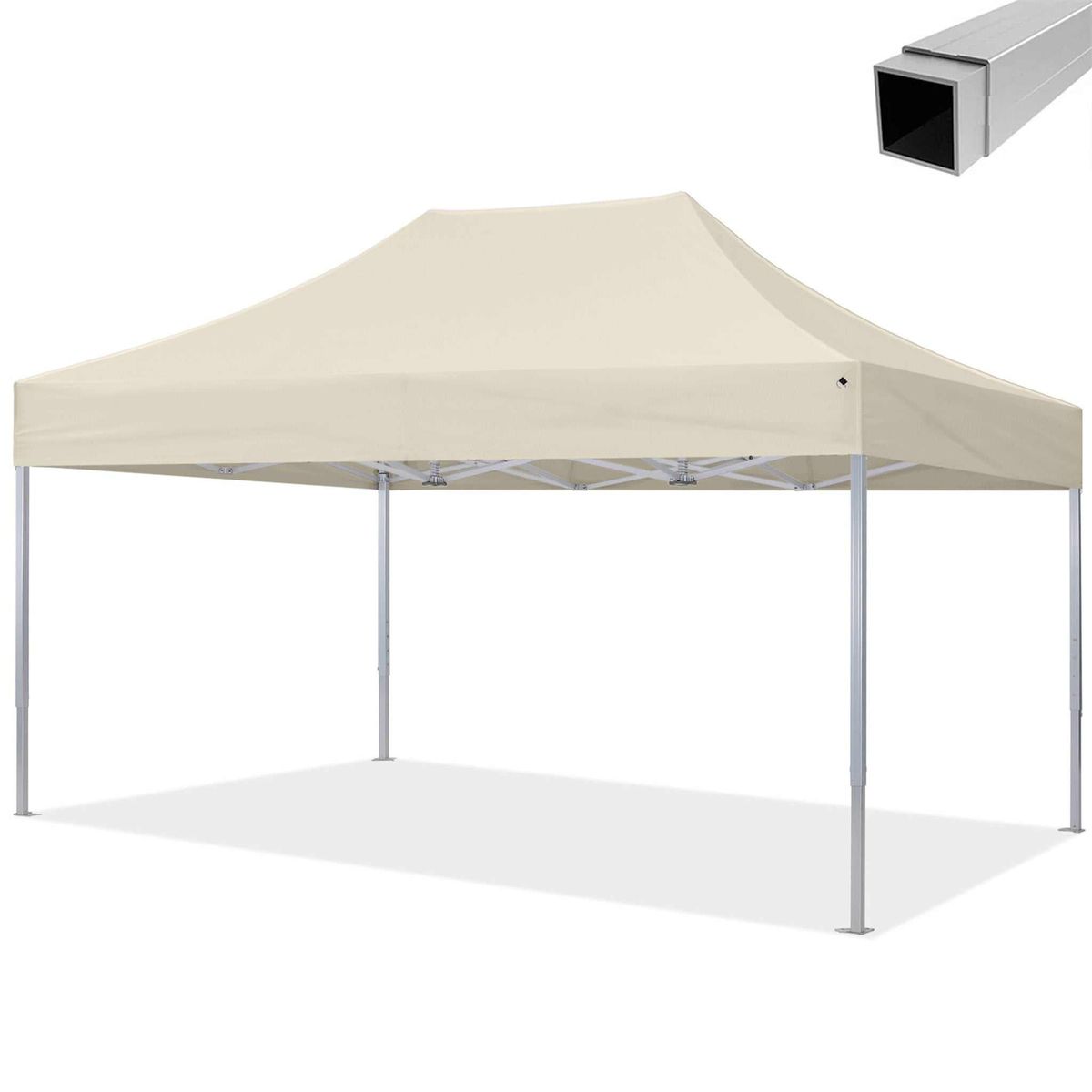 Pavillon Easy Up - 3x4,5m - Aluminium - Comfort - Hvid