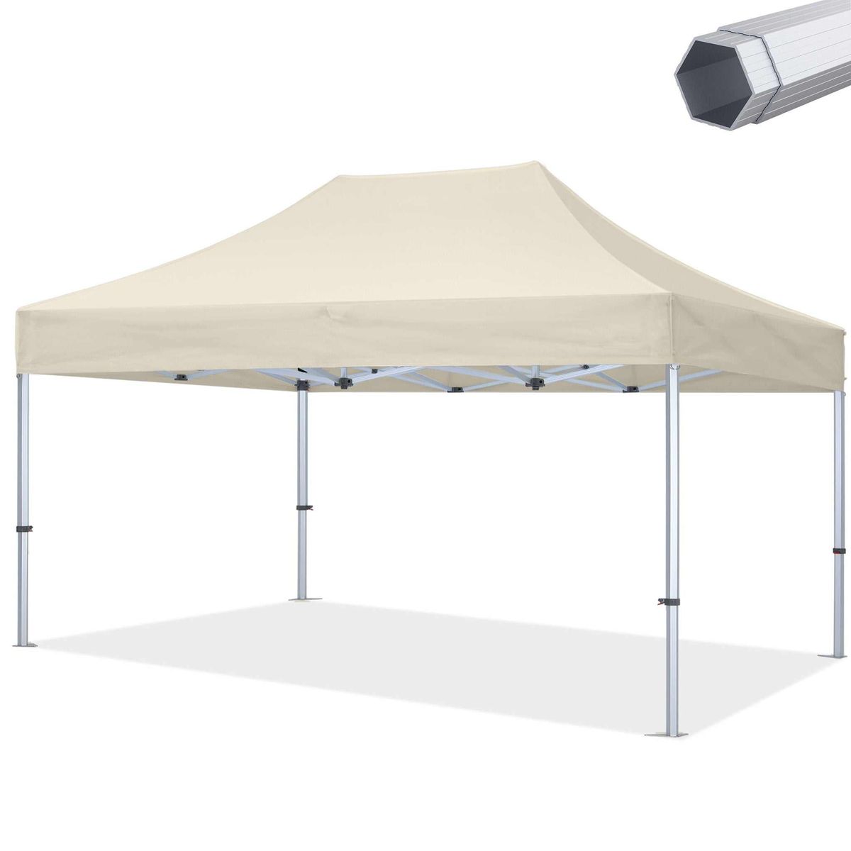 Pavillon Easy Up - 3x4,5m - Aluminium - Premium - Hvid