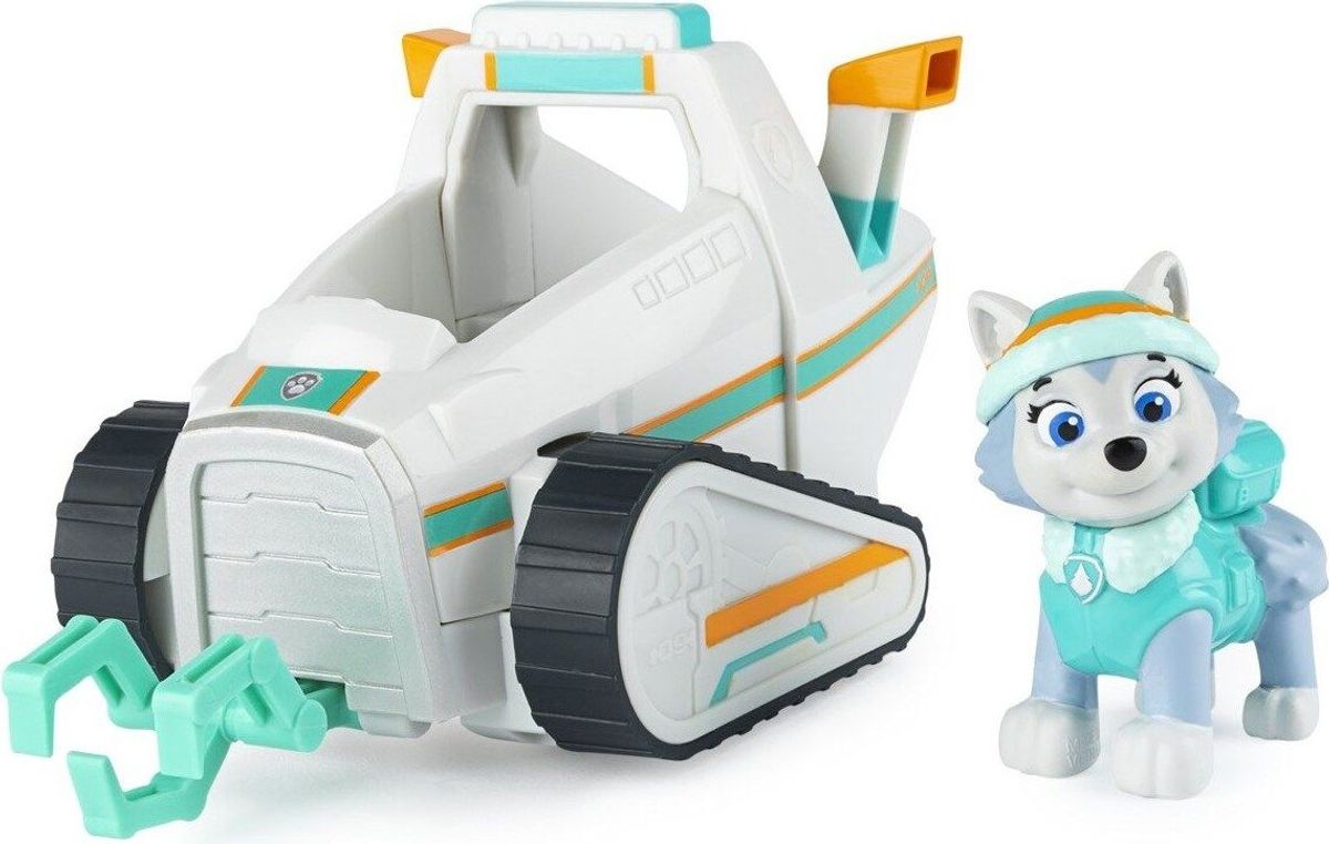 Paw Patrol - Everest Figur Og Basic Køretøj - Snow Plow