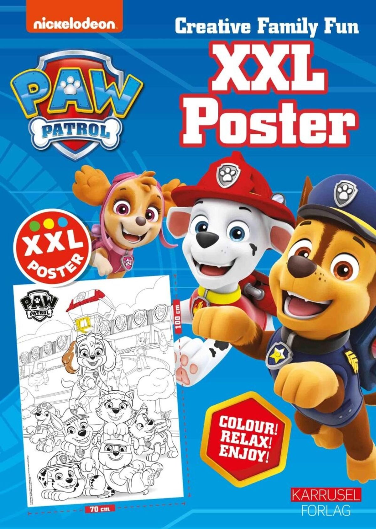 Paw Patrol - Farv-selv-plakat