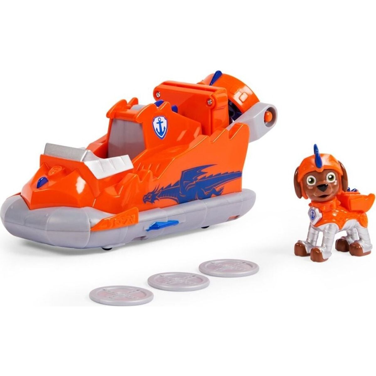 Paw Patrol Figur - Rescue Knights - Zuma Med Køretøj