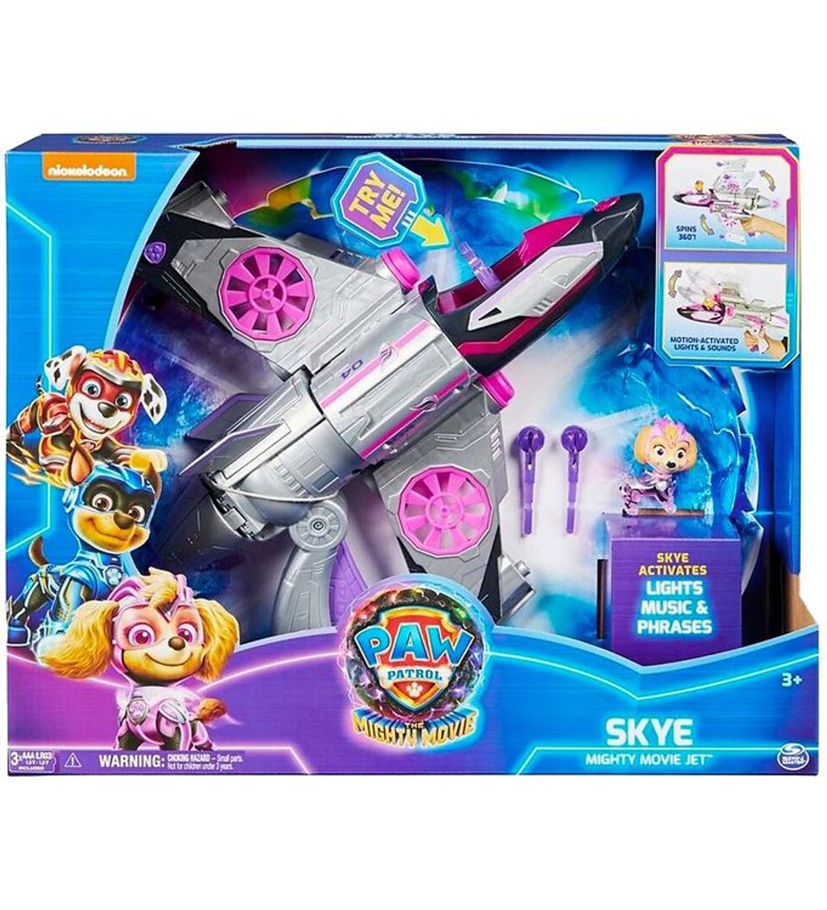 Paw Patrol Legetøjsfly m. Lyd/Lys - 40 cm - Movie 2 - Skye Might