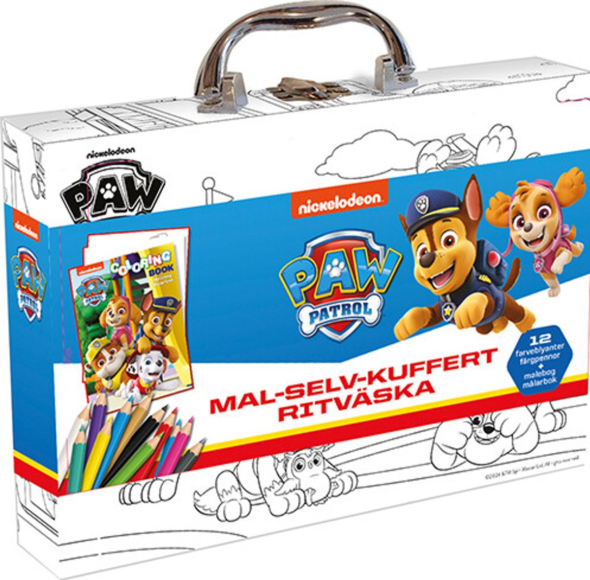 Paw Patrol - Mal-selv-kuffert - Diverse - Bog