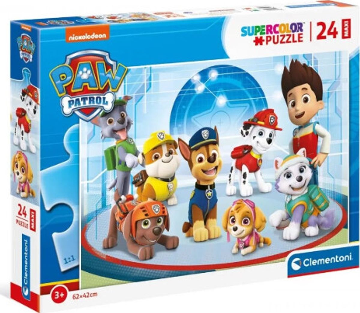 Paw Patrol Puslespil - Maxi - Super Color - 24 Brikker - Clementoni