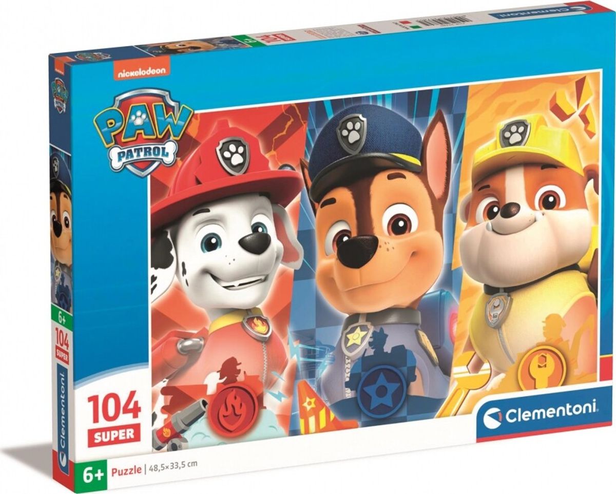 Paw Patrol Puslespil - Super - 104 Brikker - Clementoni